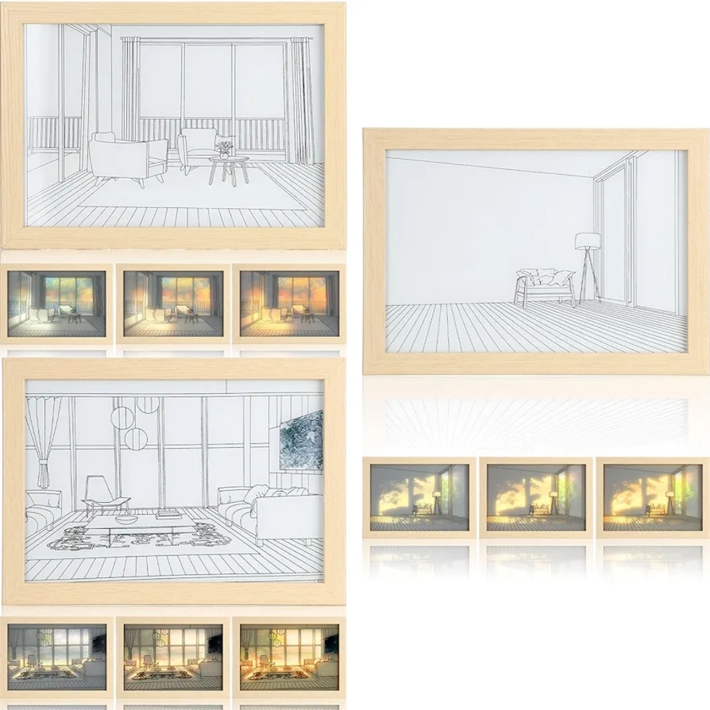 VIHOSE 3 Pcs Illuminated Light up Paintings